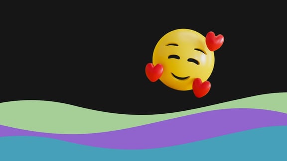 Ehrmann Grafik mit einem Herzchen-Emoji