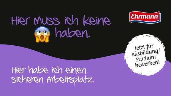 Ehrmann Motiv Azubi-Kampagne Sicherer Arbeitsplatz