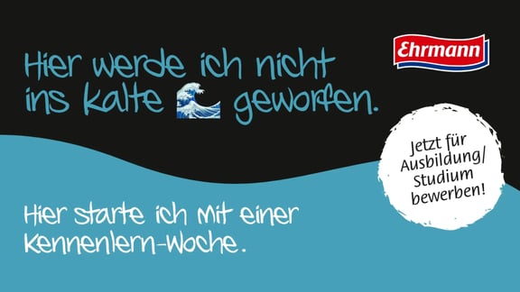 Ehrmann Motiv Azubi-Kampagne Kennenlern-Woche
