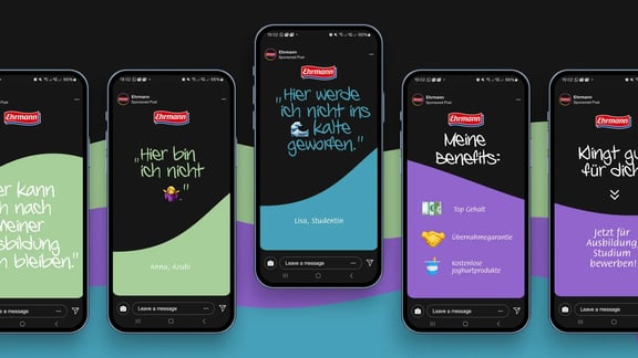 Motive der Social-Media-Kampagne von Ehrmann
