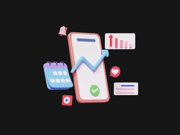 Ehrmann Grafik Smartphone mit Symbolen