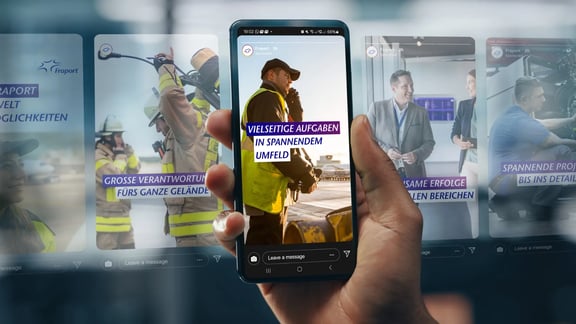 Fraport Kampagnen-Motiv auf Smartphone