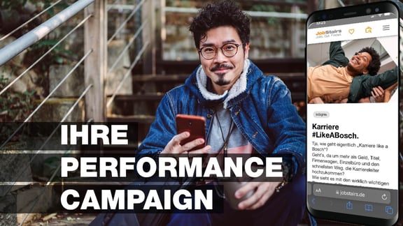 JobStairs. Jobs. Gut. Finden. Employer Branding mit Performance Kampagnen auf JobStairs.