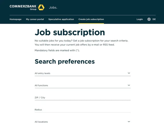 Reference Commerzbank job subscription