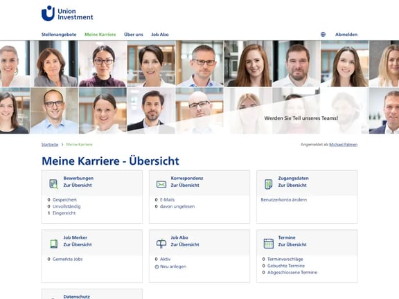 Referenz Union Investment Karriereseite